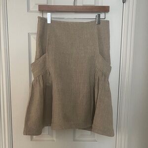 Free People Tan A-Line Skirt